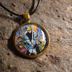 HANDMADE Luke Skywalker Jedi Star Wars Classic Comics Necklace